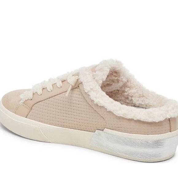 NEW  DOLCE VITA Leather Zantel Sneakers in dune for women 925 3t7 - Picture 4 of 7